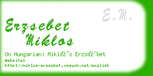 erzsebet miklos business card